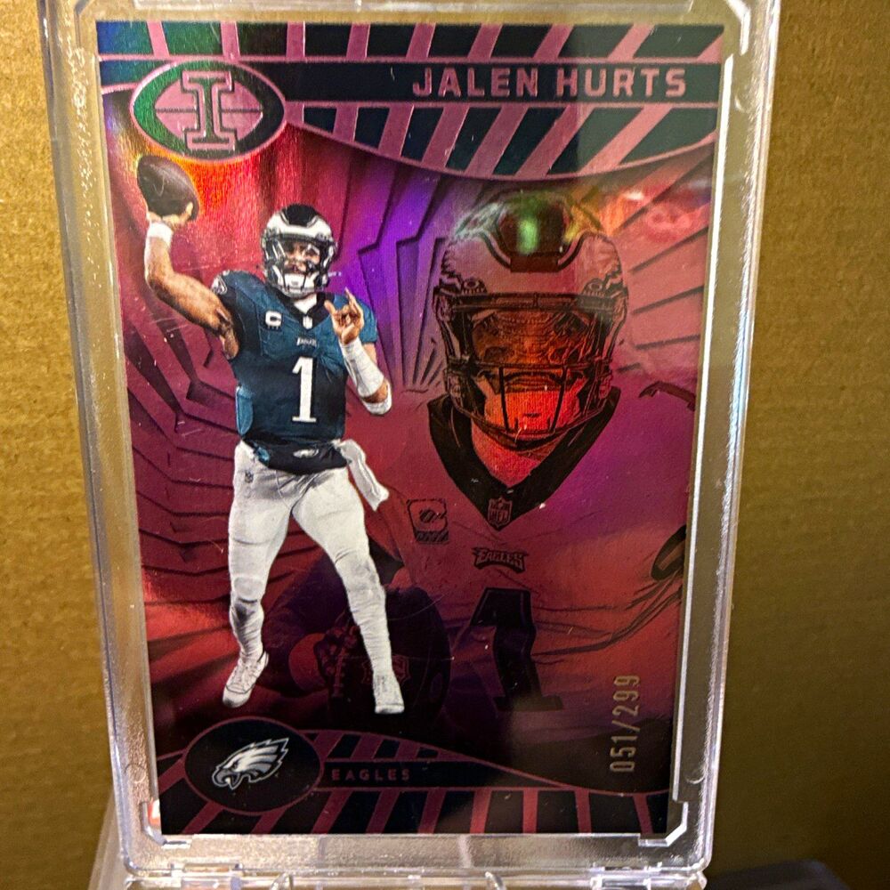 2024 Panini Illusions Jalen Hurts #70 Trophy Collection Pink /299 Eagles